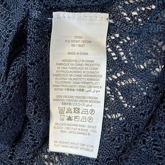 NWT Boden | Glorious British Style Navy Blue Pointelle Knitted Midi Dress 12 - Picture 12 of 13